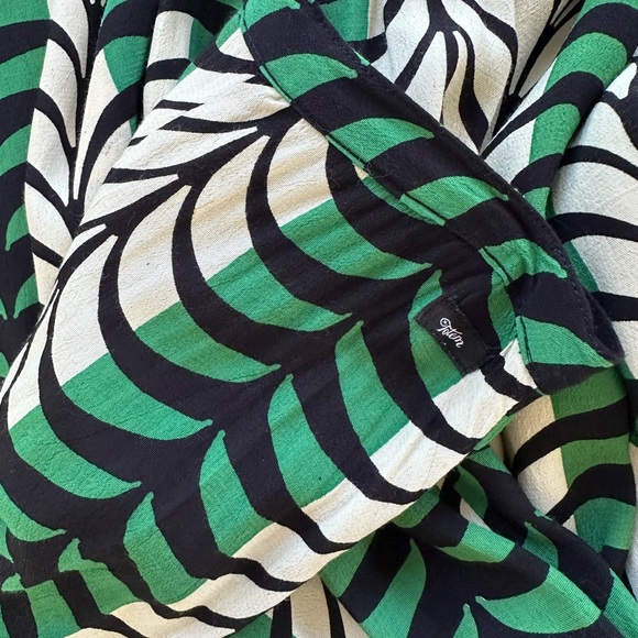 Totem Brazilian Designer Maxi Skirt Green Black & Cream Print Size S - Picture 12 of 16